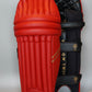Cricket Batting Pads Coloured Red Willow Twin