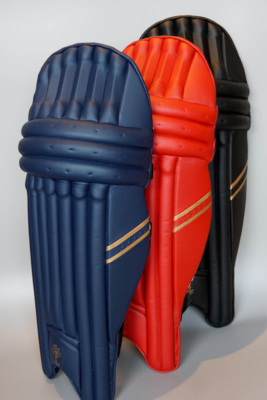 Cricket Batting Pads Coloured Navy Red Black Willow Twin